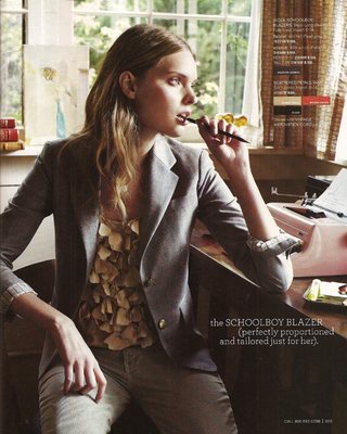 Illustration for article titled Fall At J. Crew: Romantic Ruffles, Destroyed Jeans, Hideous Shoes